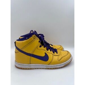 Nike Dunk High ID Lakers Yellow Purple Sneakers 315142-991 Mens 9.5